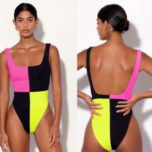 Mara Hoffman Idalia Colorblock One Piece Swimsuit